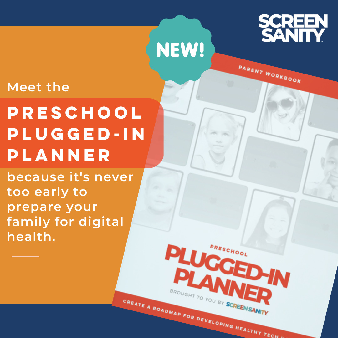 Preschool Plugged-in Planner Cover Meet the Preschool Plugged-in Planner because it's never too early to prepare your family for digital health.