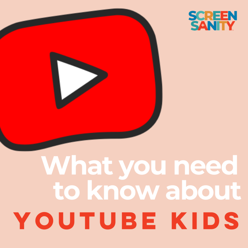 Pink graphic with red and white YouTube Kids logo. Text reads "What you need to know about YouTube Kids"